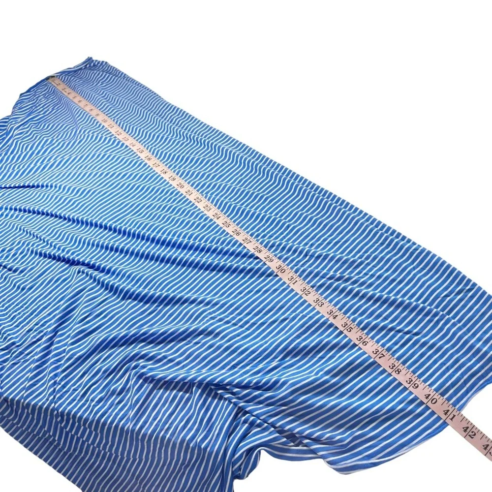 J. CREW Blue & White Striped Jersey‎ Knit Stretchy Infinity Scarf NWT